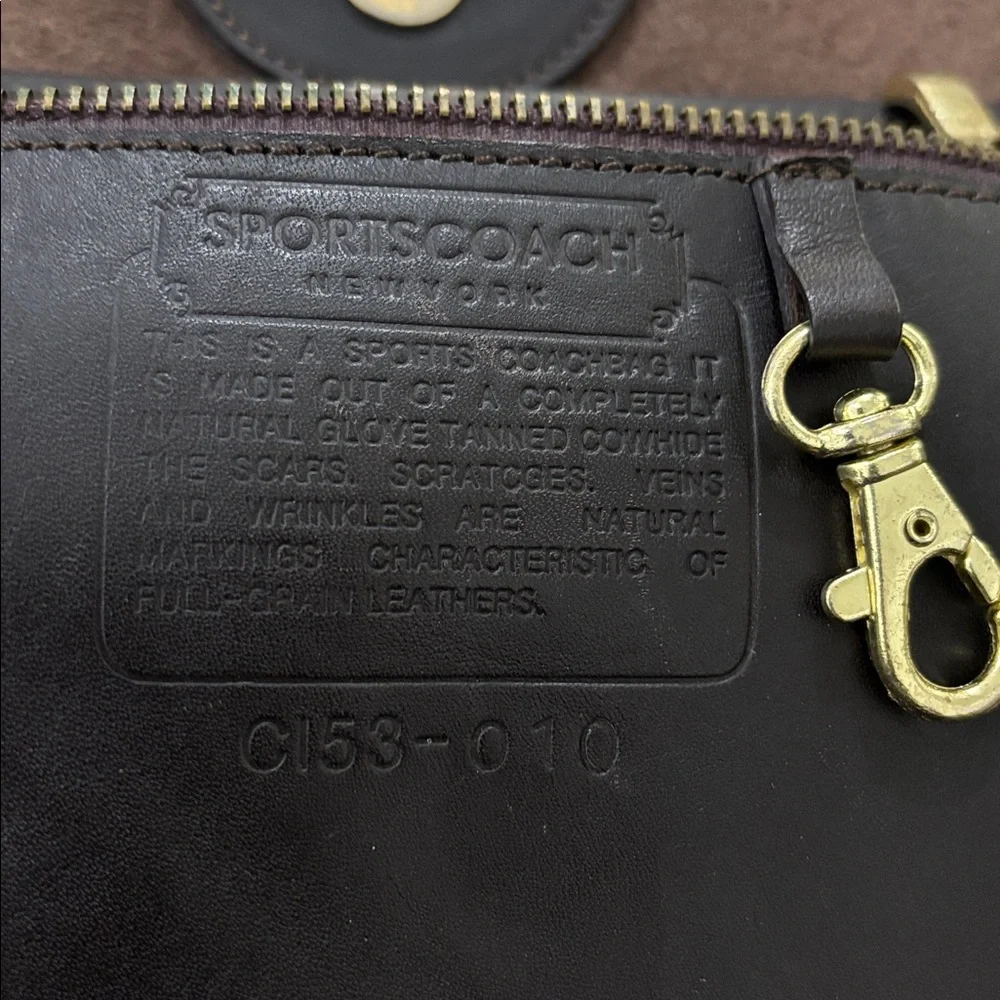 Vintage Sport Coach Dark Brown 90’s Leather Crossbody‎ Bag